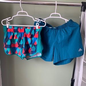 2 Size L Adidas running shorts